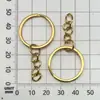 Accesorios para joyería DIY, materiales hechos a mano, cadena de cuatro secciones, llavero electrochapado, llavero de juguete, cadena para colgar, venta al por mayor del fabricante