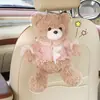 Caja de Pañuelos para Coche de Oso de Dibujos Animados Nueva Caja de Pañuelos Creativa para Colgar en el Coche Bolsa de Pañuelos de Peluche para Colgar en el Coche