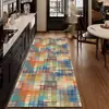 Alfombra de Cocina de Bucle Nuevo Estilo, Tira Larga, Retro, Engrosada, Antideslizante, Absorbente de Agua para el Hogar, Resistente al Aceite, Resistente a la Suciedad, Alfombra para Pies