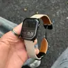 Pulseira de Couro Genuíno com Padrão Lichia e Fivela Ultra Magnética Adequada para Apple Iwatchs11 Huawei Gt7 Samsung 7 Pulseira de Relógio