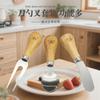 Juego de Cuchillos para Queso de Acero Inoxidable con Mango de Madera Herramientas para Hornear Cuchillo para Bistec Espátula para Mantequilla Cuchillo para Queso Pizza y Tenedor