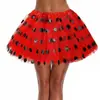 Tutu de Malla para Adultos Irlandés Estampado Desplazado de Lunares Estampado en Caliente Tutu de Trébol Falda Tutú de Tres Capas Falda de Malla de 6 Piezas
