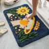 Alfombra de Imitación Cachemir con Animales Lindos de Dibujos Animados, Tapete Decorativo para Sala de Estar, Tapete Absorbente para Puerta de Baño, Tapete para Suelo de Entrada