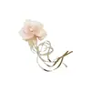 Orquídea Mariposa de Tela Dulce Pinza de Agarre con Borla Larga Elegante de Alta Calidad para la Parte Posterior de la Cabeza Pinza para el Cabello Elegante Súper de Hada para Mujeres