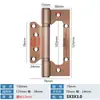 Cojinete de Bisagra de Acero Inoxidable 4 pulgadas 5 pulgadas para Puertas de Madera, Bisagra de No Apertura, Bisagra Plegable, Cadena de Suministro