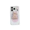 Funda magnética con soporte de oso rosa y estrella linda para Apple 17 Pro Max, adecuada para 16 Pro magnético y 15 Pro