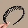 Faixa de Cabelo Antiderrapante Preta Dentada para Mulheres, Grampo Especial para Lavar o Rosto, Novo Estilo 2026, Faixa de Cabelo para Lavar e Prender o Cabelo, Headband