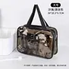 Bolsa de Cosméticos Impermeável de Camada Dupla para Mulheres e Homens, Necessaire Transparente de Viagem, Bolsa de Armazenamento para Natação e Banho, Separação de Seco e Molhado, Grande Capacidade