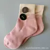 Meias Spliced Suwannister para Homens e Mulheres, Meias de Algodão de Camada Dupla, Meias Esportivas de Comprimento Médio com Parte Inferior de Toalha, Versátil