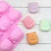Que 4 incluso molde de silicona para pastel de marmota molde para hornear molde para jabón hecho a mano molde para jabón perfumado DIY Diario Crudo
