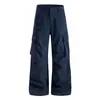 Calça de trabalho OREETA tendência high street lenhador, adequada para homens e mulheres, calça reta de perna larga estilo rua versátil vintage