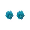 Aretes Redondos de Flor de Cúmulo de Perlas de Arroz Aguja de Plata Moda Versátil para Viajar Pendientes Retro Pendientes Simples de Lujo Ligero para Mujer