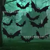 Murciélago de Halloween horror Fantasma colgante decoración de fiesta suministros adornos de murciélago interior y exterior patio inserción de tarjeta