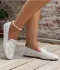 Transfronterizo Verano 2025 Nuevos Zapatos Planos Redondos de Gran Tamaño de Comercio Exterior Europeo y Americano para Mujer de Boca Baja Estilo Deportivo Casual para Mujer