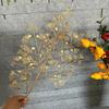 Materiais Florais para Véspera de Ano Novo Transfronteiriços, Eucalipto, Pequenas Frutas Vermelhas, Flores Artificiais Douradas para Festas de Natal e Ano Novo