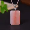 Flor de Melocotón Natural Donut Relleno Manzana Nube Auspiciosa Candado Colgante de Jade Anillo de Paz Colgante Suministro en Vivo Suministro de Comercio Exterior