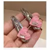 Presilha de Bico de Pato de Cristal Coração de Amor Moda Simples Clip para Franja Elegante Feminino Acessórios de Cabelo Clip Lateral para Cabelo Quebrado da Frente