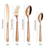 Conjunto de Talheres de Aço Inoxidável com Gravura de Espiga de Trigo, Estilo Leve de Luxo Transfronteiriço, Conjunto de Quatro Peças (Faca, Garfo e Colher), Talheres Ocidentais, Ferramentas para Comer Bife