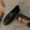 Mocassins de Couro Genuíno para Mulheres, Sapatos Slip-On de Solado Macio para o Dia a Dia, Sapatos Flats de Couro com Forro de Pele de Ovelha