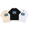 Edição Correta KITH Manga Curta Masculina Verão Estilo Americano 2024 High Street Estampada Solta Camiseta Marca Tendência Ins Tendência