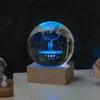 Lanterna de Bola de Cristal Esculpida Estéreo 3D Transfronteiriça Ornamento de Vidro para Mesa de Estudo/Quarto como Presente de Aniversário para Namorado