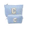 Bolsa de Hombro de Pana con Letras Transfronteriza de Amazon, Bolsa Bordada de Toalla, Bolsa de Almacenamiento para Neceser, Material de Pana