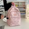 Mochila Escolar para Estudiante Nuevo, Mochila Deportiva Exterior de Color Sólido Simple y Versátil, Mochila Pequeña Deportiva Casual con Estampado de Oso