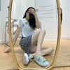 Zapatos Casuales Blancos de Satén sin Cordones para Mujer, Cómodos Zapatos Mocasines de Punta Redonda con Suelas Gruesas y Tenis con Cordones