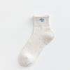 Calcetines de Hilo de Lunares para Mujer Primavera y Verano Calcetines Apilados con Combinación Dulce y Linda de Estilo Japonés Zapatos de Estilo Alemán Calcetines de Media Caña de Hilo de Algodón