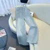 AliExpress 2026 Novos Jeans de Sarja Lavada para Uso Diário de Verão Feminino Moda Versátil Calças Longas Venda por Atacado