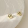Brincos de bola de metal de nicho Brincos de prata irregular Pin Brincos Estilo frio Moda Simples All-match High-end Ear Studs