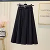 Falda de Estilo Traje de Moda Talla Grande 150 kg para Mujer, Nueva Falda Plisada de Longitud Media de Cintura Alta Holgada de Primavera/Verano