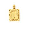 Collar de Letra de Acero Inoxidable Versátil Transfronterizo Europeo y Americano con Oro de 18K para Mujer, Colgante Único Cuadrado Geométrico Hueco, Venta al por Mayor en Stock