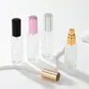 Botella de perfume de 10 ml, botella de spray de vidrio, niebla fina, bálsamo, perfume en forma de pera, subbotella, mini botella vacía portátil