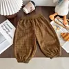 Novas Calças Esportivas Infantis Calças Casuais de Veludo Calças Infantis Calças de Moletom Outono Meninos e Meninas Harem Coreano Solto Tendência