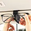 Armação de Óculos de Sol para Carro Fibra de Carbono Hastes Presilha para Óculos Multifuncional no Carro Criativo Caixa para Olhos Cartão Presilha Dupla Face no Painel