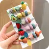 Ins Faixa de Cabelo Colorida com Frutas Feminina Menina Fofa Faixa para Couro Cabeludo Faixa de Cabelo Alta Elasticidade Couro Grosso Conjunto Corda de Cabelo Novo Estilo
