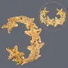 Fornecimento Exclusivo Transfronteiriço de Pulseiras Abertas Irregulares Estilo Europeu e Americano, Aço Inoxidável Galvanizado a Ouro Real 18K, Pulseiras Femininas de Luxo Leve Atacado