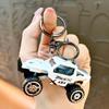 Criativo liga carro de volta mini carro brinquedo das crianças carro chaveiro descompressão boneca máquina pequeno pingente atacado
