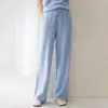 Calça Feminina de Caxemira Wide Leg 2026 Outono/Inverno Nova Calça de Tricô Reta com Cintura Alta e Caimento Consinee