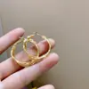 Brincos de Argola de Metal Agulha de Prata Torção Cruzada Brincos Versáteis da Moda Europeia e Americana Brincos Elegantes de Alto Padrão de Nicho para Mulheres