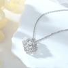 Conjunto de joyas de trébol de cuatro hojas de plata esterlina de moda, anillo de plata 925 de tres piezas europeo y americano, pendientes cuadrados, collar de diamantes INS