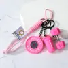 Chaveiro Criativo DIY Mini Série Fitness, Alto Valor Estético, Pingente Haltere Destacável, Pingente para Mochila de Casal
