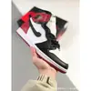 Zapatos de Baloncesto Putian Originales Aj1 Jordan 1 de Caña Alta Panda Blanco y Negro Chicago Zapatillas Trituradas Zapatos Deportivos para Hombre y Mujer Zapatillas Casuales