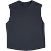 Camiseta Masculina Casual de Verão Nova, Cor Sólida, Sem Mangas, Absorvente de Suor, Corte Solto, Manga Curta, Gola Redonda, Popular, Top de Algodão