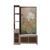 Partición de Pantalla Entrada de Sala de Estar Bloqueo de Entrada Gabinete Estante de Almacenamiento Decoración Hogar Chino Moderno Mueble para Zapatos de Madera Maciza Integrado