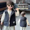 Chaleco infantil, ropa de abrigo de otoño para niños, chaleco con capucha de nuevo estilo 2026, casual y moderno para niños
