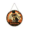 Amazon Mais Vendido Halloween Caveira Fantasma Teia de Aranha Placa de Porta de Madeira Pingente de Decoração de Casa de Madeira Impressão