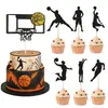 Decoración para Pastel de Chico Baloncesto Yuehao Topper Slam Dunk Chico Celebridad de Internet Decoración para Fiesta de Cumpleaños Accesorio para Hornear