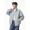 Cardigan de Retazos a Cuadros Retro Americano Nuevo Otoño 2026 para Hombre - Chaqueta de Algodón Chino para Hombre de 400G